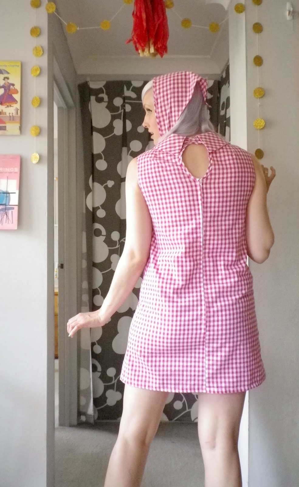 A reproduction of Biba&-39-s Pink Gingham dress